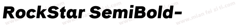 RockStar SemiBold字体转换